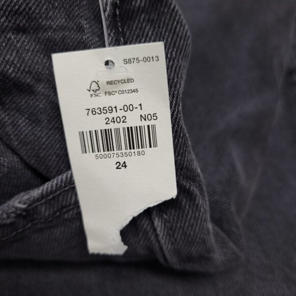 NWT Old Navy Womens High Waisted Button Fly Slouchy Straight Leg Jean Size 24 - Picture 11 of 11